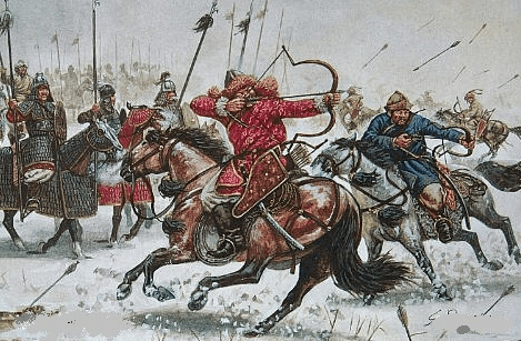Illustrasjon av Buda-høyden med festningslinjer og bratte skråninger over Donau.